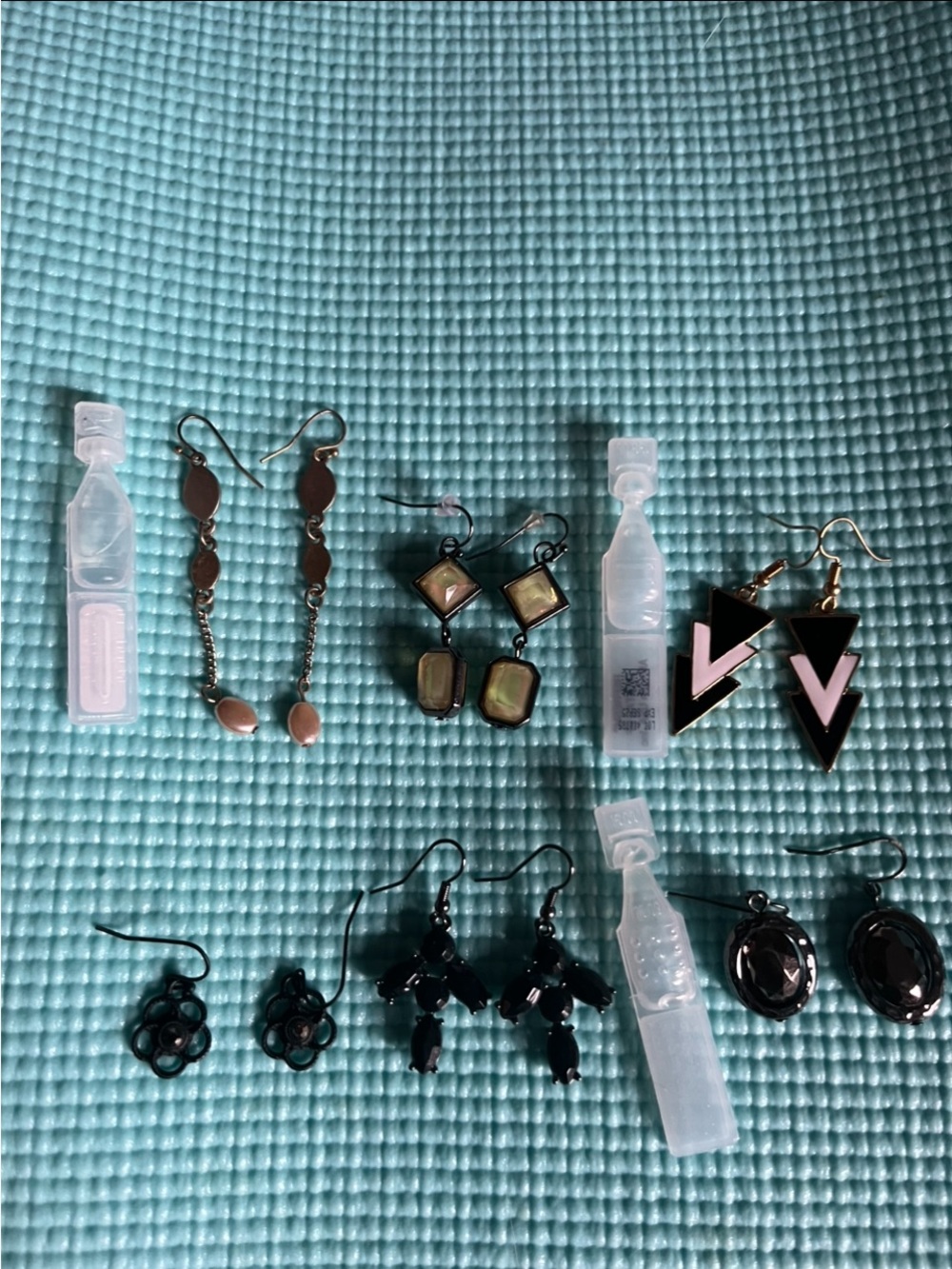 Mixed Earring Lot — Black, Gold, Pink,Accents
